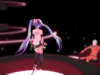 [mmd] hatsune miku تعري رقص إلى ل كبير رئيس | バッチモ