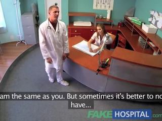 FakeHospital hot xxx clip with master and nurse in patient waiting room