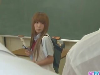 Two youngsters Fuck Sana Tight Holes In Class