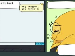 Curto distance relationship~undertale desenho dub(alphys x undyne)