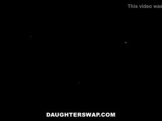 DaughterSwap - Teens fuck dads best swain during clip