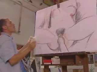 German Artist fucks his blonde models. Fisting