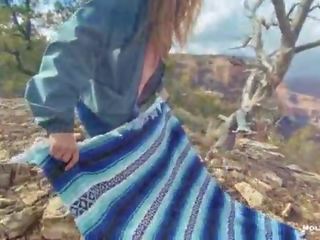 Epic groovy canyon seikkailu seksi elokuva - molly pillereitä - julkinen luonteen creampie pov