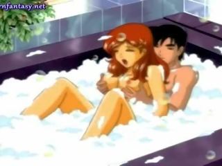 Hentai Redhead Having sex film In Bath