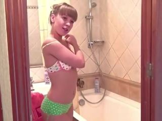 Young Carrie showing tits and pussy in a shower bathroom x rated film films